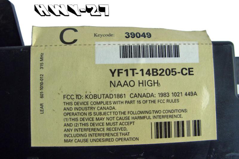 2000 taurus sable  multifunction cbx chassis brain box dash fuse panel w/remote