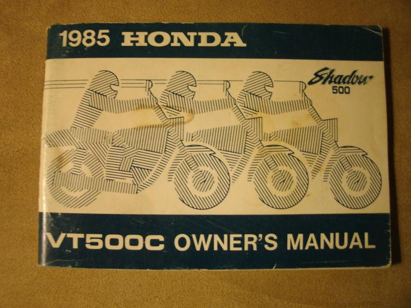 Rare oem factory 1985 honda shadow 500 vt500c owners manual excellent condition