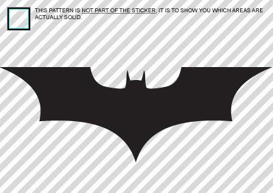 2x batman (custom) sticker decal 6" black
