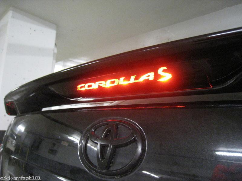 Toyota corolla s 3rd brake light decal overlay 09 2010 2011 2012