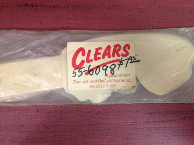 Clears replacement lenstear-off and roll-off systems fits scott 89r