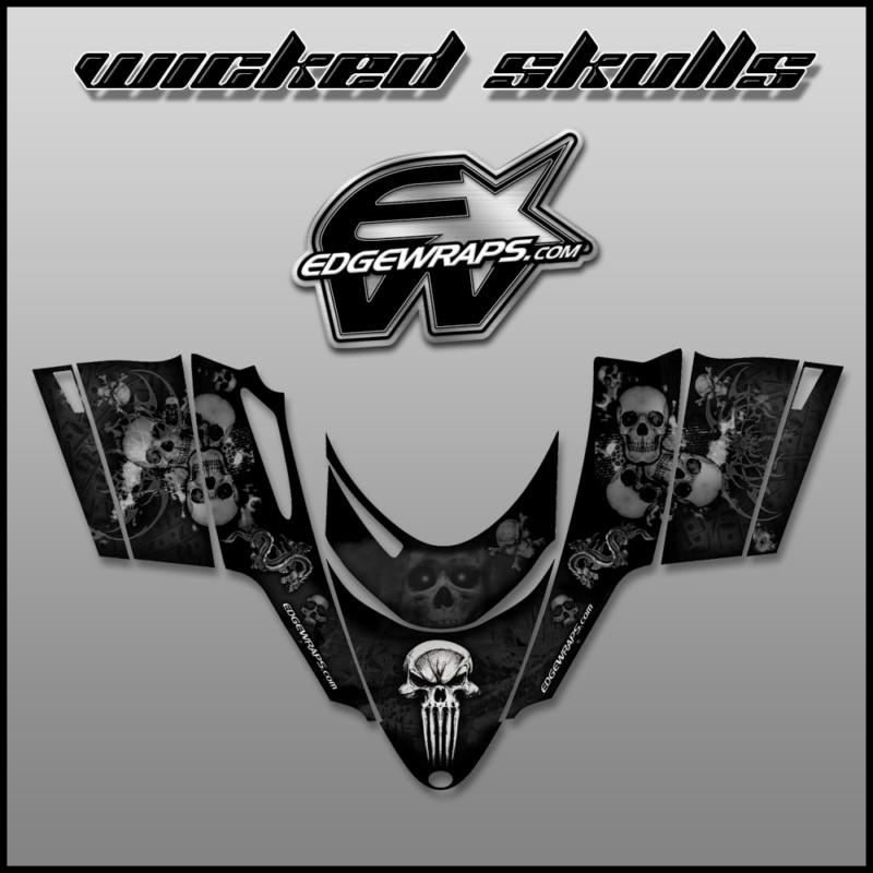 Polaris dragon,shift,rmk,i.q.,switchback custom graphics - wicked skulls kit
