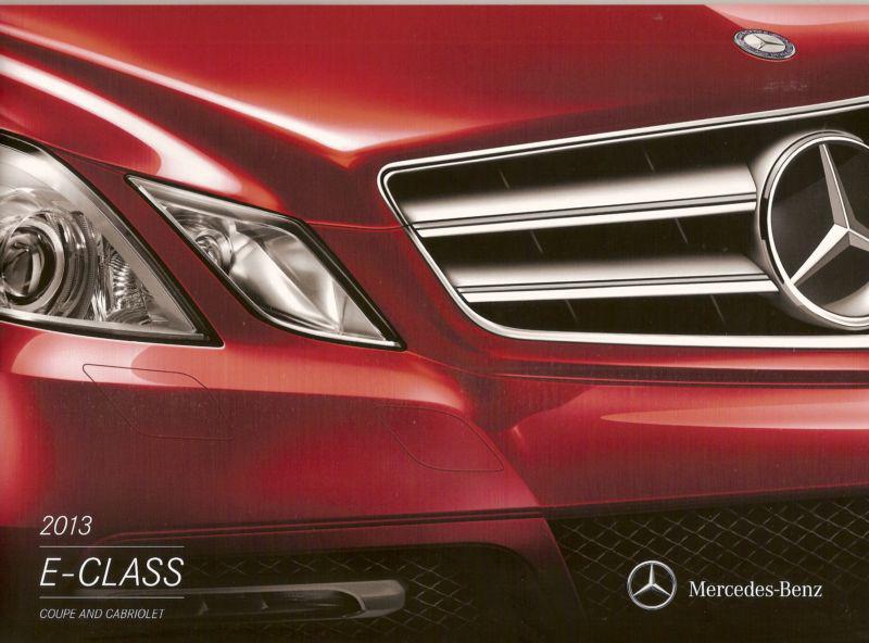 2013 mercedes - benz e class coupe and cabriolet 22 page brochure