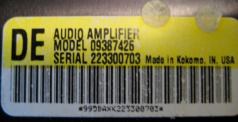 Cadillac bose audio amp