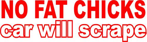 No fat chicks vinyl sticker decal euro jdm drift