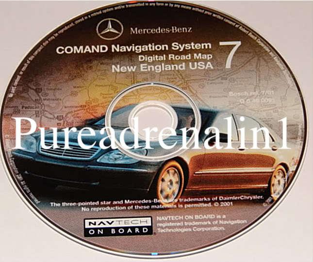 2001 mercedes e320 e430 e55 amg s55 s500 navigation map cd 7 ny nj ct nh ma vt