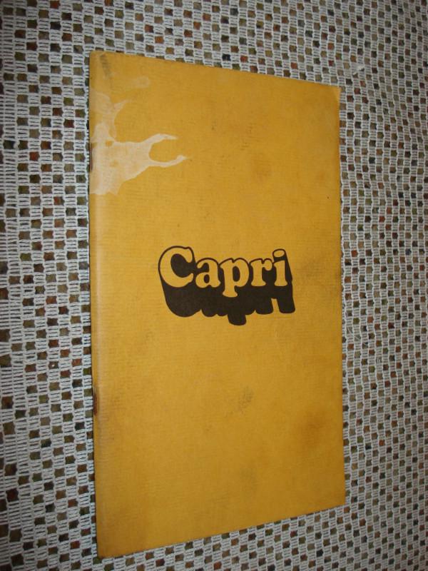 1974 mercury capri owners manual original glove box book