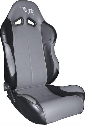 Matrix 15-653 seat sport reclining shoulder/lumbar support vinyl gray/black each
