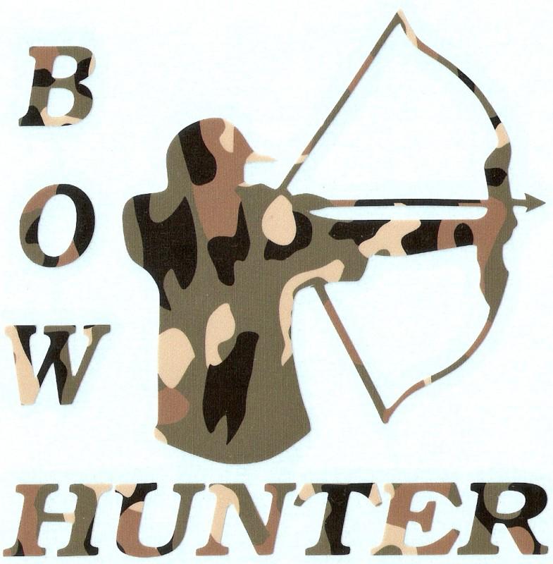 Buck deer  archery bow arrow hunter hoyt compound camo custom decal sticker