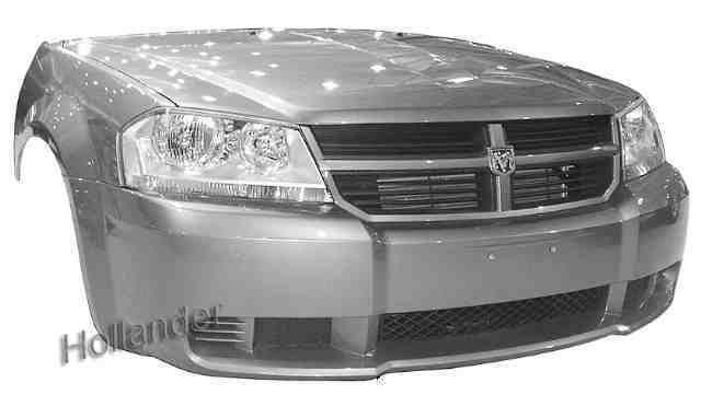 08 09 10 avenger front clip w/o fog lamps sxt silver