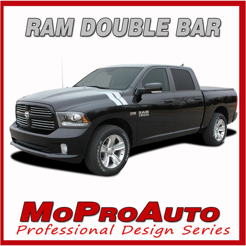 Dodge ram hood 2013 hash marks vinyl graphics decals - 3m pro vinyl stripes d54