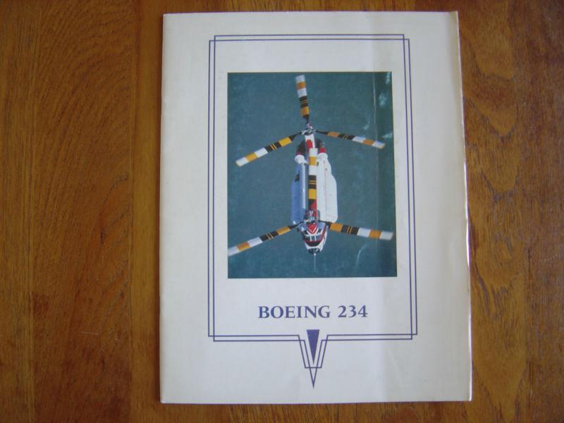 Boeing 234 /  ch-47 chinook original factory sales brochure *rare*