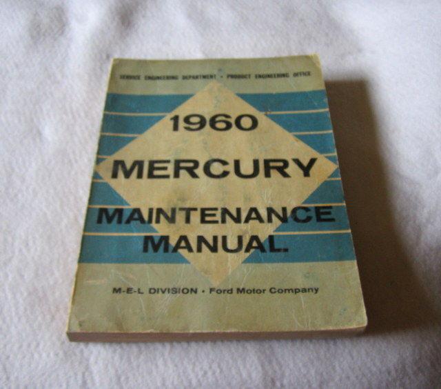 1960 mercury shop manual maintenance original