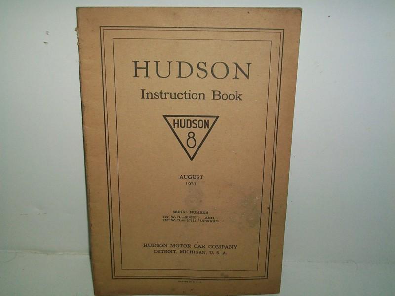 1932 hudson eight owners manual