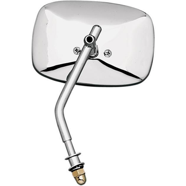 Emgo screw-in plain face mirror short stem chrome tinted harley-davidson