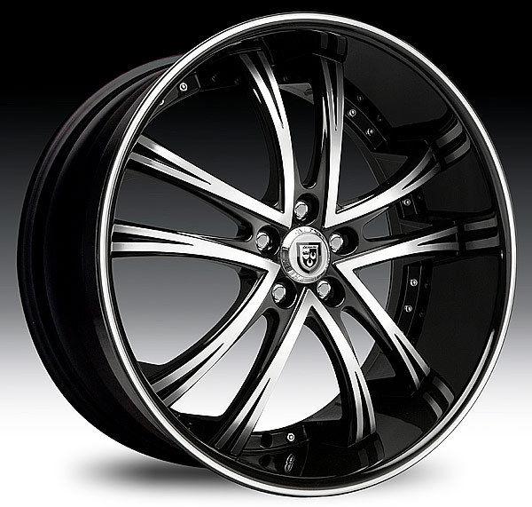 Purchase 20" 22" 24" 26" 28" 30" Lexani LSS55 Black Chrome Wheels