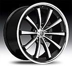 20" 22" lexani cvx-55 black chrome wheels cadillac cts dts sts deville
