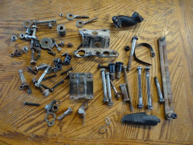 2003_yamaha_pw80_pw-80_50_parts lot_hardware_nuts_bolts_brackets_spacers+++++++