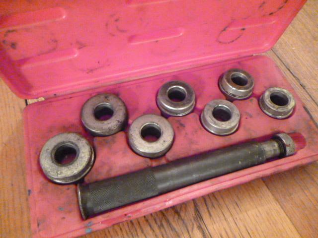 Bushing remover and replacing kit used removal replacement bushings 