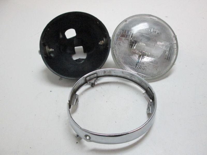 Yamaha 1982 sr250 sr 250 exciter headlight head light with trim ring & bucket