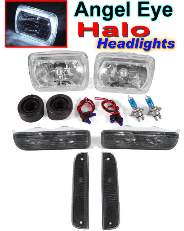 Buy 1997 98 1999 00 2001 JEEP CHEROKEE XJ HALO HEADLIGHTS+SMOKE CORNER