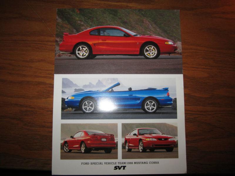 Buy 1998 FORD MUSTANG SVT COBRA BROCHURE in Maybrook, New York, US, for