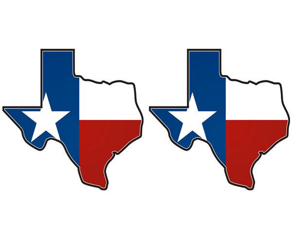 Texas state map decal set 3"x3" tx flag wall car vinyl bumper sticker u5ab