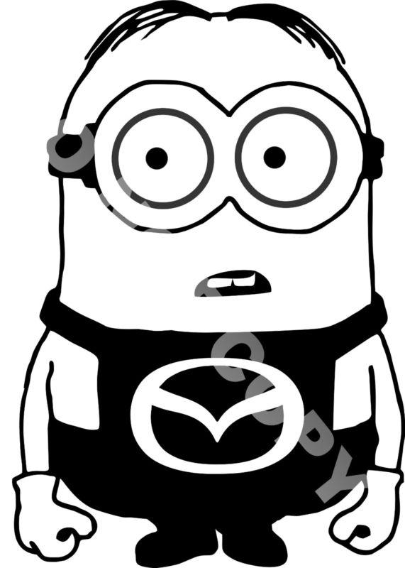 Jdm mazda minion domo decal 5" rx7 rx8 mx3 mx6  protege millenia mpv 13b 12a 20b