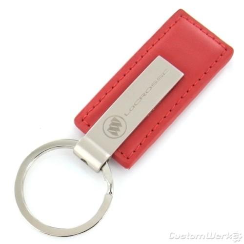 Buick lacrosse red leather rectangular key chain