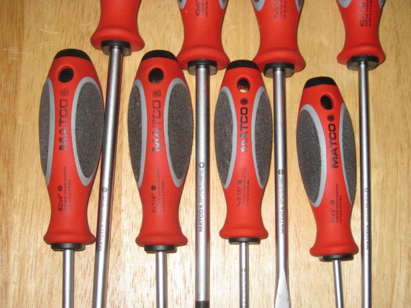 MATCO 10 PC TOP TORQUE II PROMO SCREWDRIVER SET SSPCR8C2....NICE!!!!, US $107.00, image 3