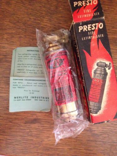 1930 ‘s -1940 ’s ‘ presto ‘ accessory fire extinguisher with original box nos