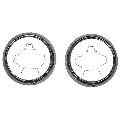 Goodmark headlamp bezels stainless steel polished chevy gmc pickup pair