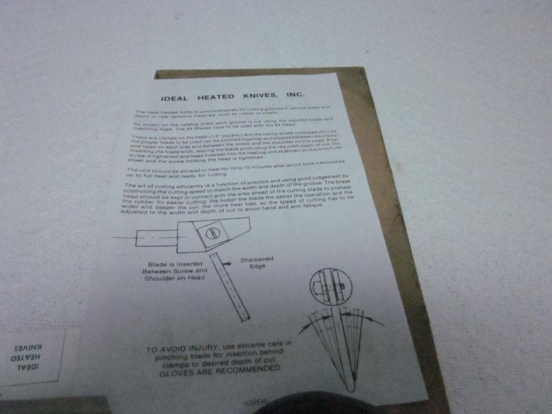 Buy Ideal Heated Knife Tire Regroover Assembly No.125 in Circle Pines