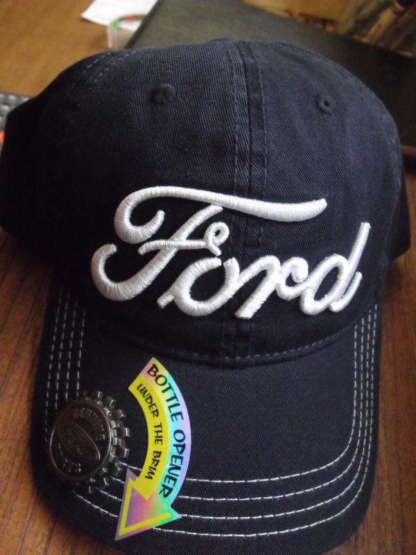 Ford blue w/white script baseballcap new w/tags free ship 100% cotton