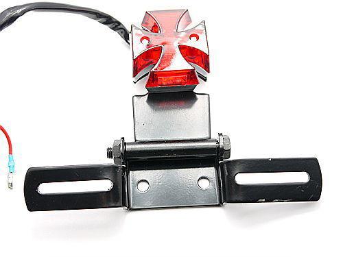 Motorcycle cross led brake/running/license plate tail light for harley chopper