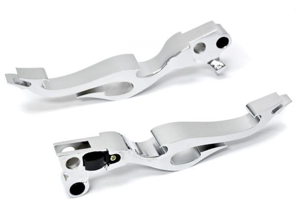 Clutch brake flame hand levers for 1996-2007 harley davidson flhr road king