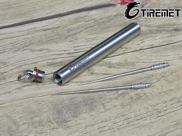 Titanium ti toothpick capsule holder 1pc with 2pcs titanium toothpick 