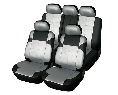 Leather like vinyl semi - custom car seat covers 40-60 full split bk sl