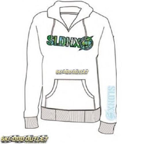 Slednecks ladies shamrock hoody - white