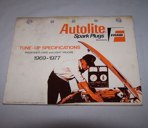 Vintage 1969-1977 autolite  tune-up specifications manual