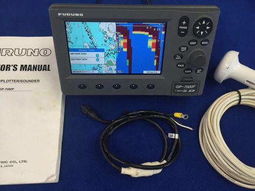 Furuno gp-7000f c-map nt max sd gps chartplotter/ 1kw sounder display w/ antenna