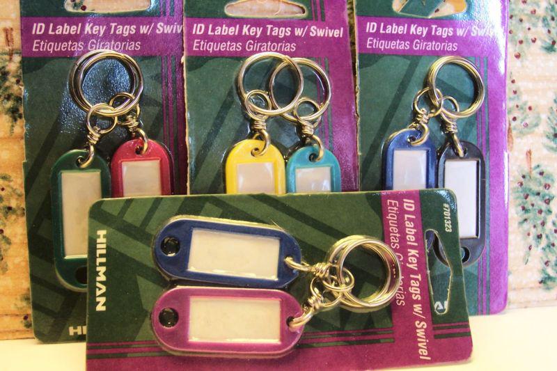 Id label key tags with  swivel  4 pkgs  nip