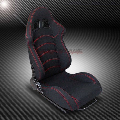 2 type-f1 fully reclinable sports style racing seats+mounting sliders right side