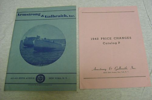 Armstrong &amp; galbraith 1941 marine catalog + price sheet