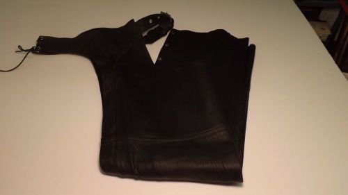 Unik international premium buffalo leather motorcycle chaps. "never worn"