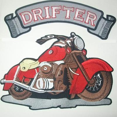 Drifter motorcycle 2 piece back patch. a1 nice!! new!