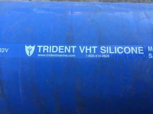 Trident vht 10&#034;   id x  14.5&#034;   blue silicone hi-temp boat wet exhaust hose