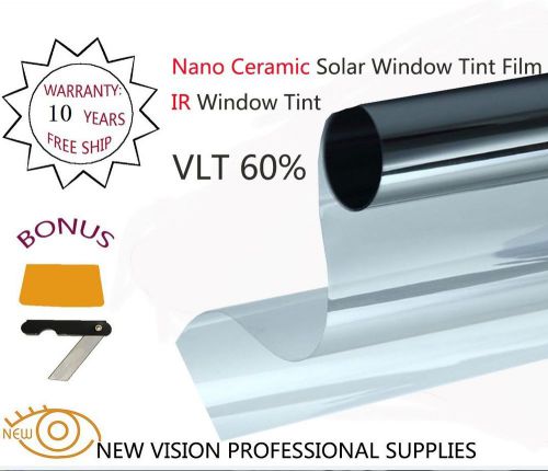 Ir window tint nano ceramic solar film vlt60% ir reduction 80% 76cmx6m