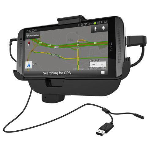 For htc one m8: vehicle charging dock compatible without or with a slim-fit case