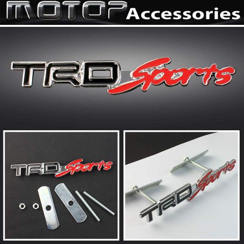 3d metal trd sports logo racing front hood grille badge emblem trd-sports